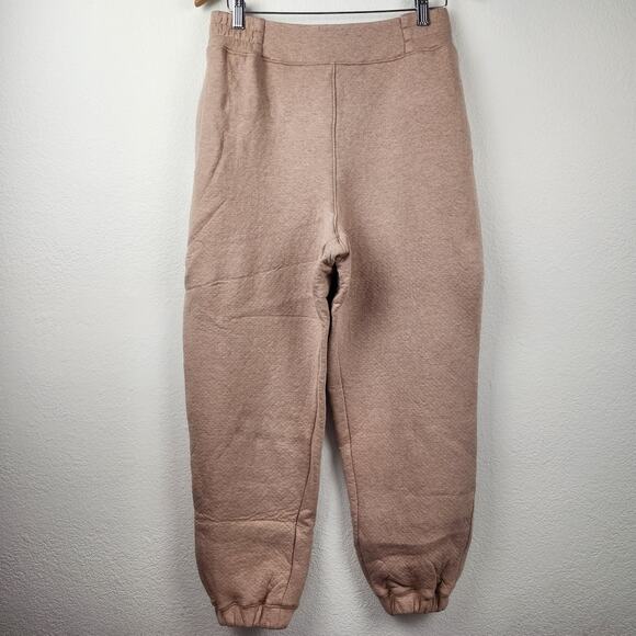 Lunya NEW Restore Double Faced Jogger Sweats in Otium Tan Heather - Picture 2 of 8
